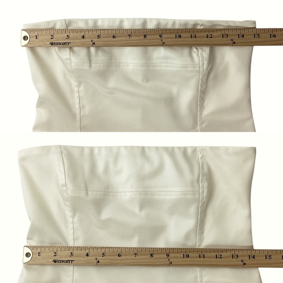 WeWoreWhat Size 4 NWT Strapless Peplum Mini Dress in Ecru Cream Ivory - Picture 11 of 12